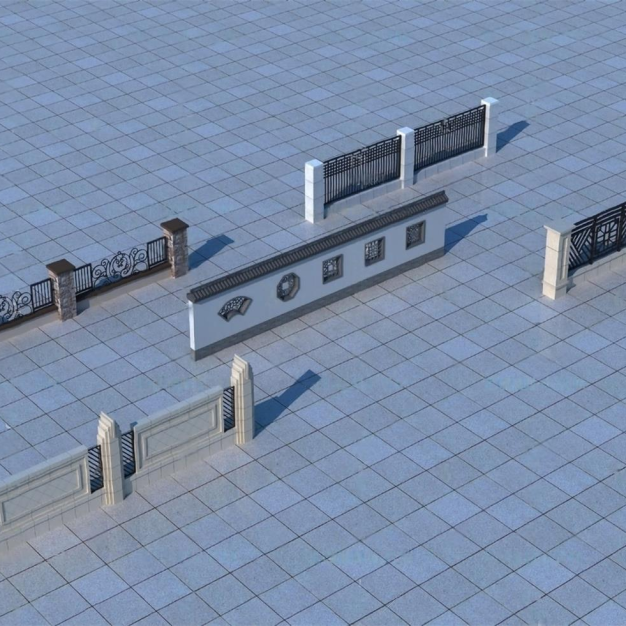 围墙3D模型